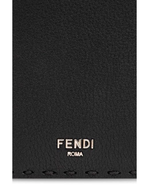 Fendi Black Selleria Card Holder for men