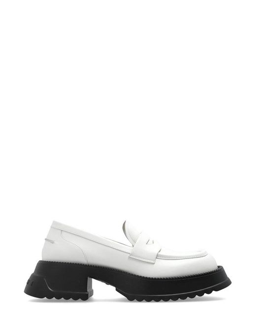 Marni White Slip-on Platform Loafers