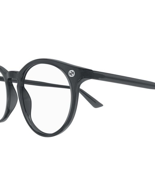 Gucci Black Round Frame Glasses for men