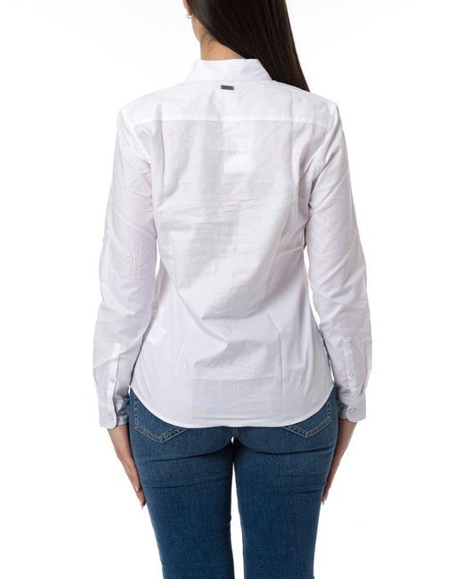 Barbour White Poplin Buttoned Shirt