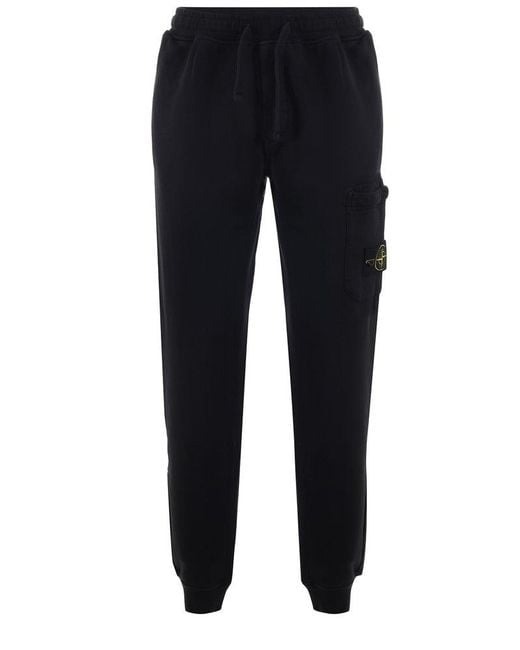 Stone Island Blue Compass Patch Track Pants for men