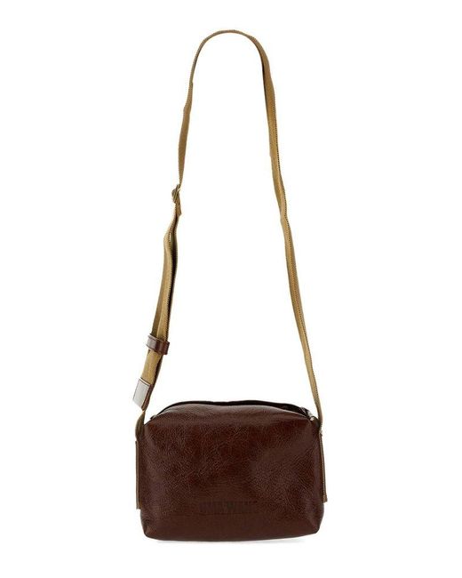 Uma Wang Brown Structured Zipped Crossbody Bag