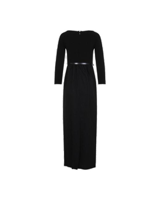 Max Mara Black Kaiser Long Dress For