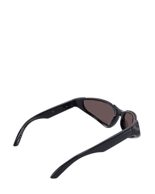 Balenciaga Black Xpander Rectangle Frame Sunglasses for men