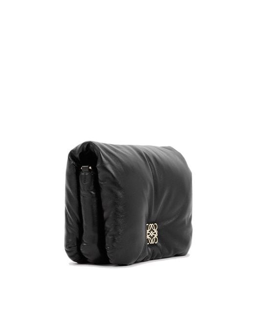 Loewe Black Goya Puffer Leather Shoulder Bag