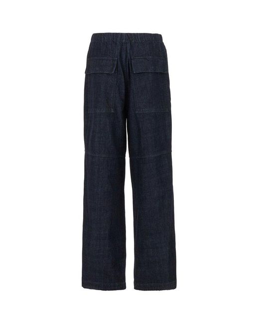 Jil Sander Blue Tapered Relaxed-fit Trousers for men