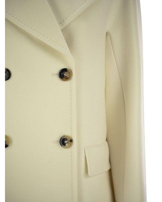 Max Mara Natural Double-breasted Long-sleeved Coat