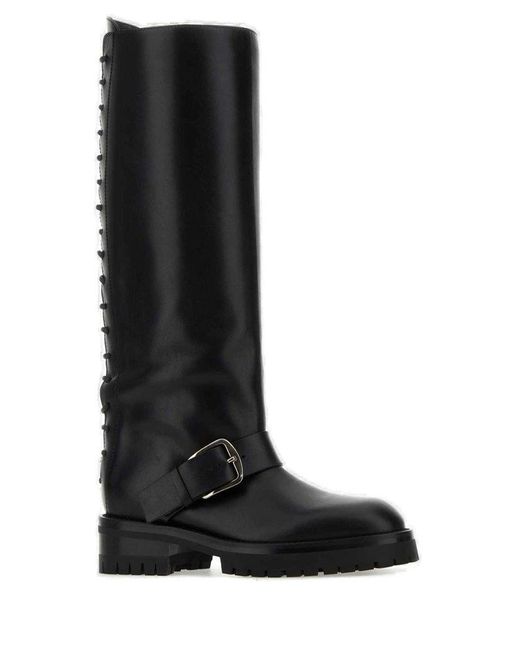 Ann Demeulemeester Black Lace-up Boots
