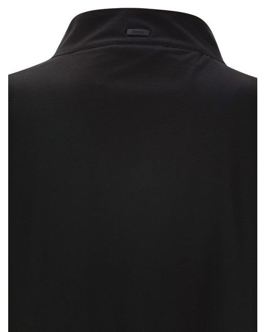Herno Black Zip-Up Bomber Jacket