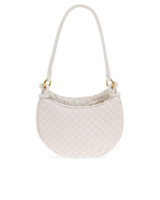 Bottega Veneta White ‘Gemelli Small’ Shoulder Bag
