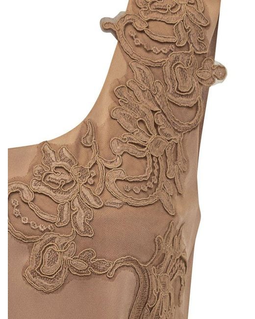 Alberta Ferretti Brown Top Enver