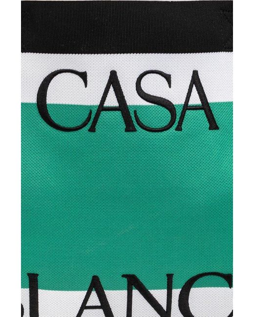 Casablancabrand Green Large Casa Logo Embroidered Tote Bag for men