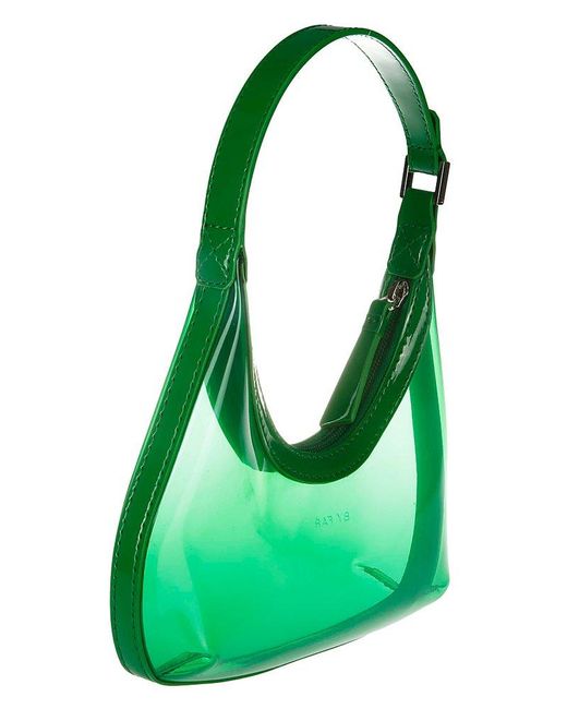 By Far Green Baby Amber Zipped Shoulder Bag