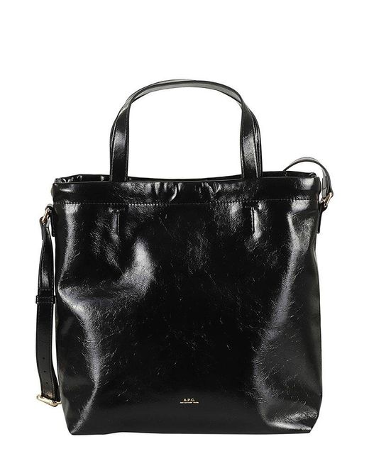 トートバッグ Tote Ninon - A.P.C. - Synthetic Leather - Black PUAAT-H61863LZZ_00_2756820e-