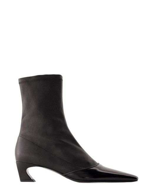 Acne Black Pointed Toe Ankle Boots