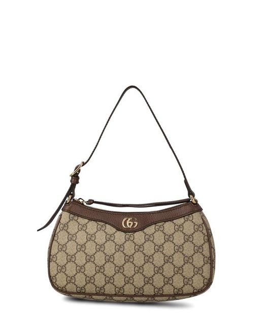 Gucci Ophidia GG Supreme Small Shoulder Bag in Metallic Lyst