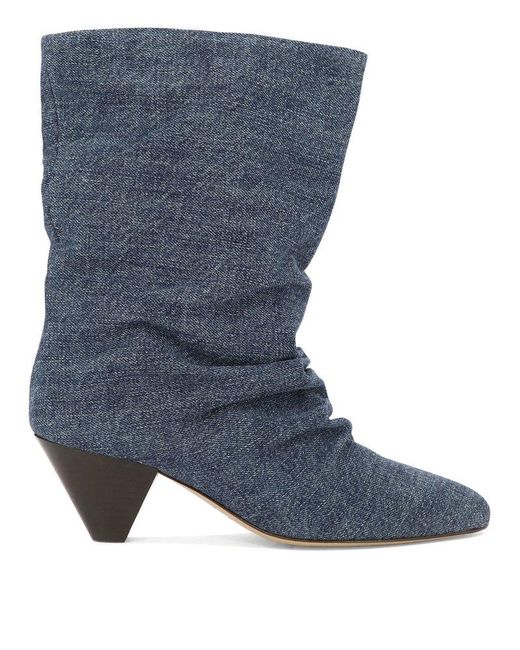 Isabel Marant Blue Denim Ankle Boots