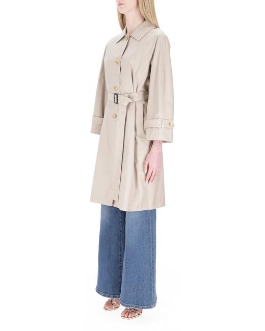 Max Mara Blue Belted Trench Coat