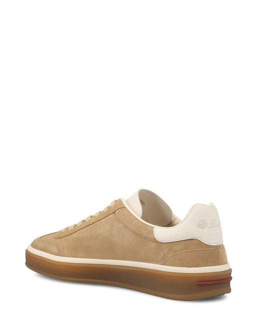 Loro Piana Brown Low-top Lace-up Sneakers