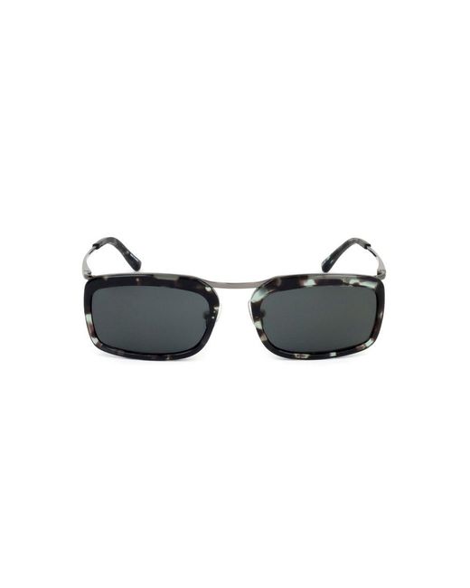 Linda Farrow Black X Dries Van Noten Rectangular Frame Sunglasses