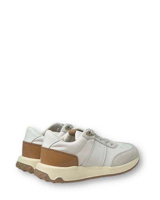 Tod's White Round Toe Lace-up Sneakers for men