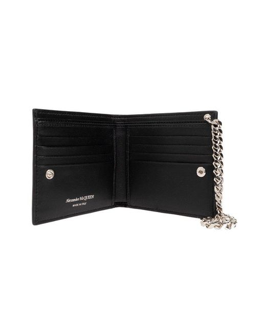 Alexander McQueen Black Wallet With Logo, for men