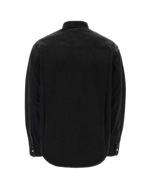 Vetements Black Collared Button-up Jacket