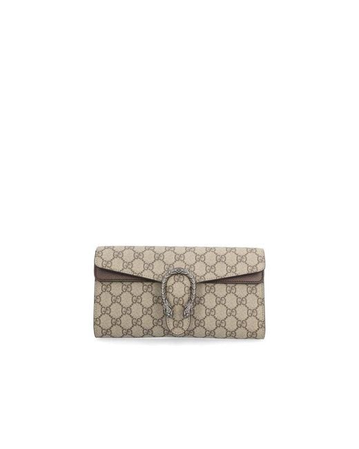 Gucci White Small Dionysus Chain Linked Shoulder Bag