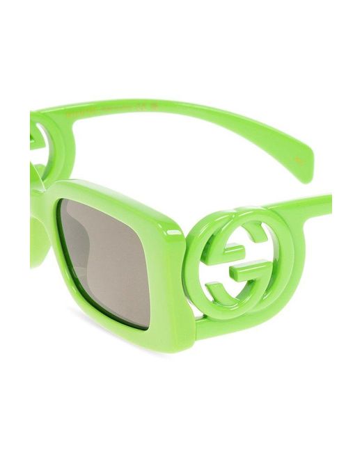 Gucci Green Sunglasses With Logo,