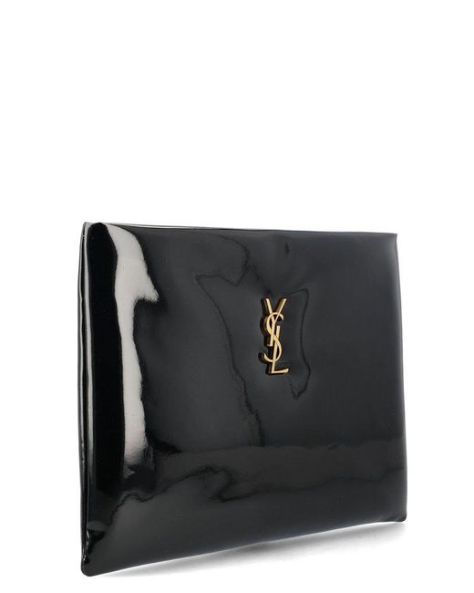 Saint Laurent Black Calypso Large Pouch Handbag
