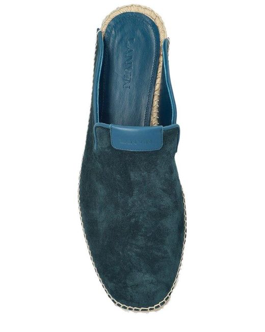 Lanvin Green Round Toe Slip-On Espadrilles for men