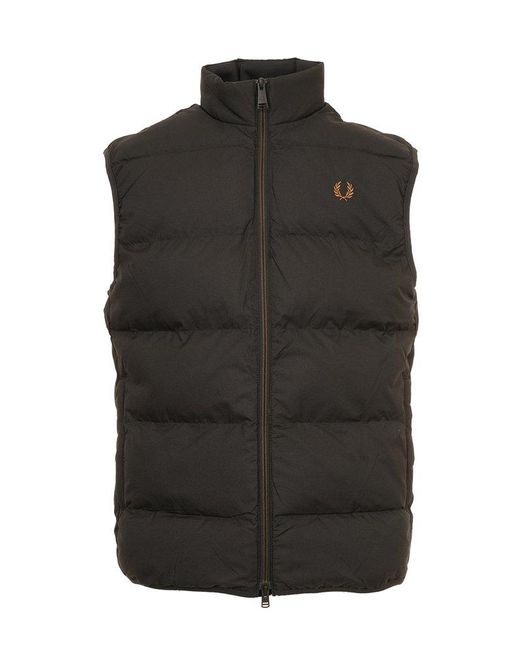 Fred Perry Black Insulated Gilet for men