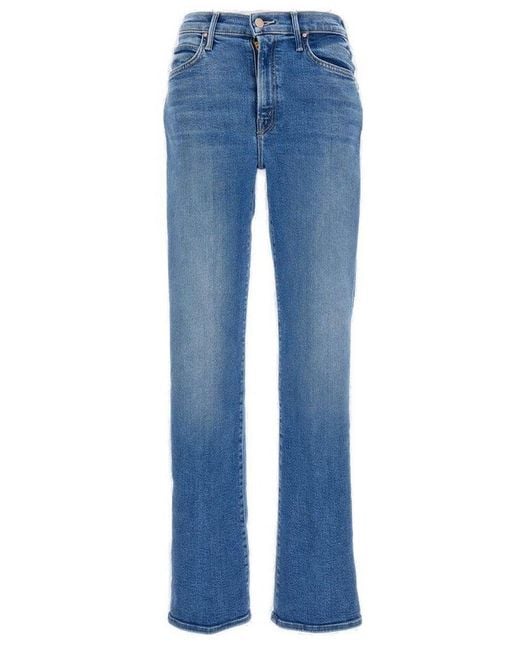 Mother Blue Jeans The Kick It High-Rise Jeans