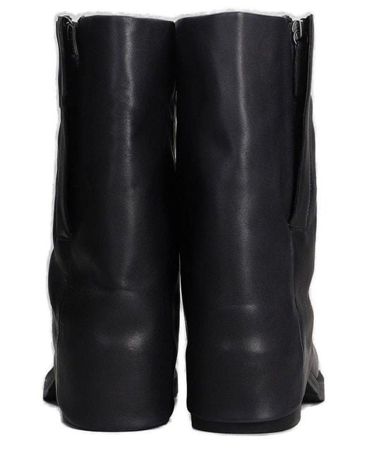 ブーツその他 Ash Tijuana Draped Black Calf Leather Ankle Boots Ash Tijuana High Heels Ankle Boots in Black | Lyst