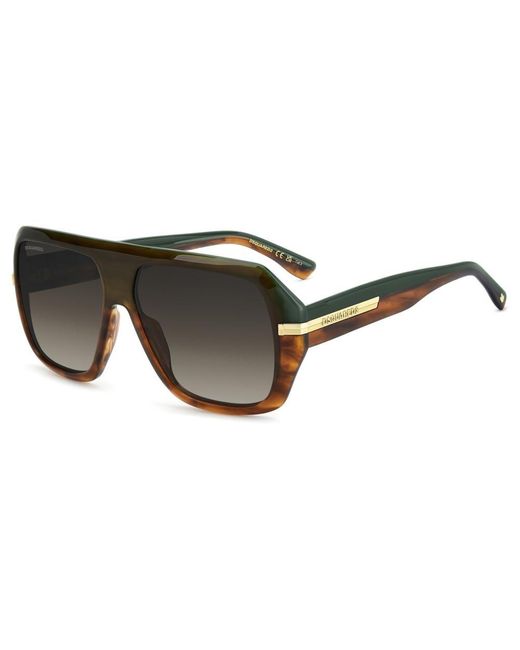 DSquared² Black Pilot Frame Sunglasses for men