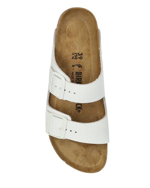 Birkenstock White Arizona Double Strap Sandals
