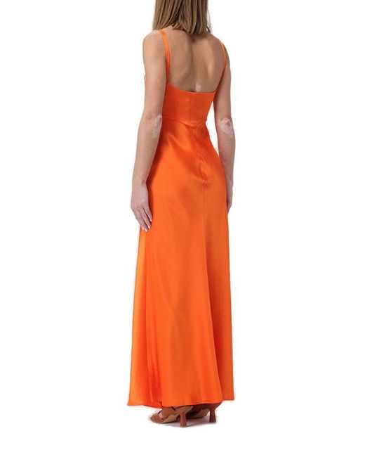 Polo Ralph Lauren Orange Addison Slip Dress