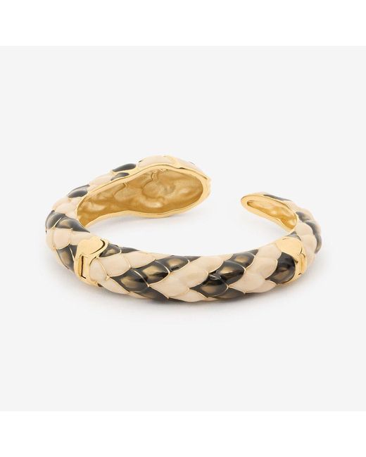 Roberto Cavalli White Snake Rigid Polished Bracelet