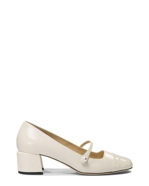 Jimmy Choo Natural Elisa 45 Square-Toe Pumps