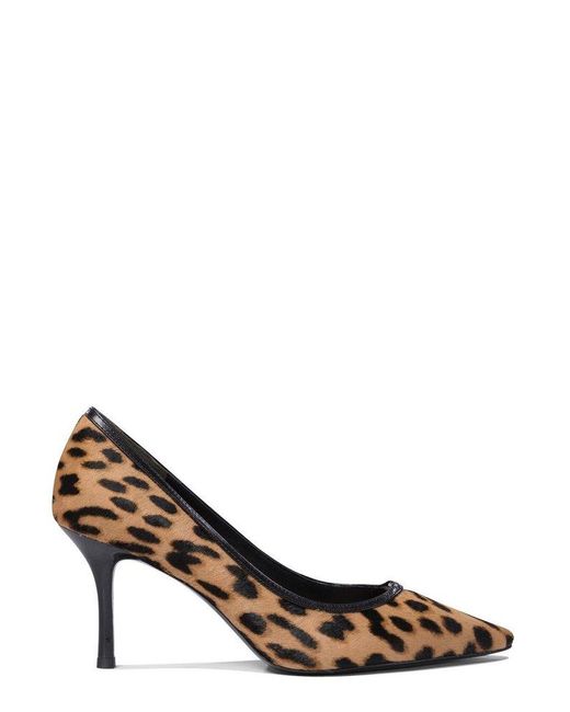 Tory Burch Brown Double T Buckle Pumps