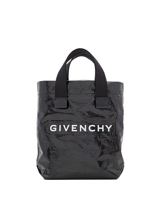 Givenchy Logo Printed Double Strap Handle Tote Bag in Black for Men | Lyst