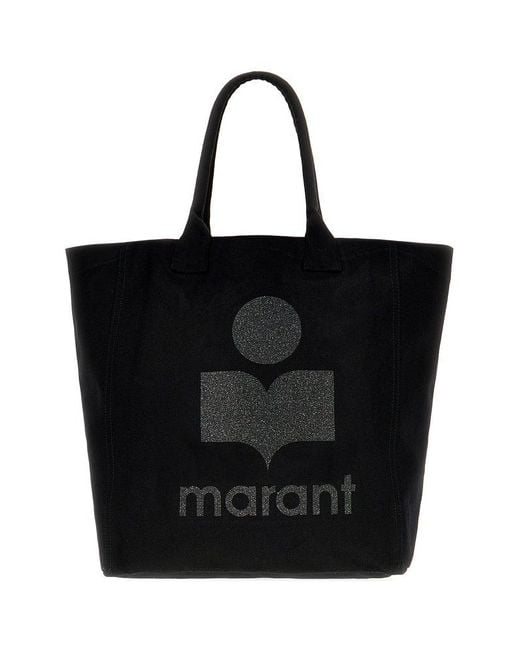 Isabel Marant Black Yenky Open-top Tote Bag