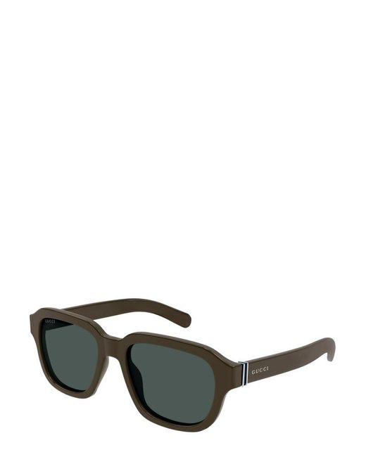 Gucci Black Square Frame Sunglasses for men