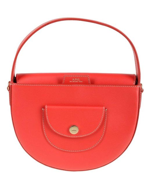 A.P.C. Red Le Pocket Small Tote Bag