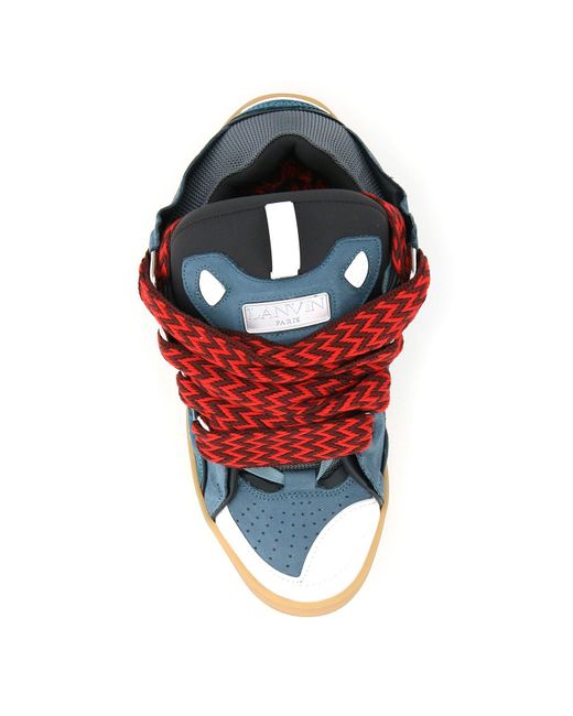 lanvin curb sneakers blue