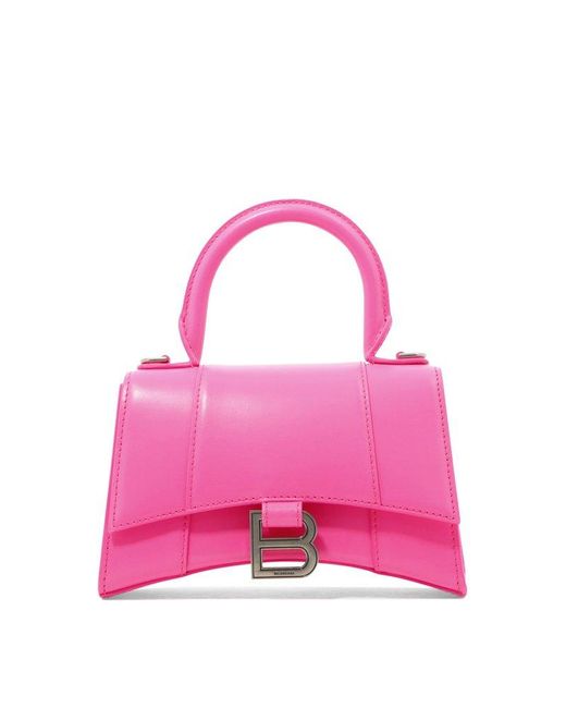 Balenciaga Pink Hourglass Xs Tote Bag