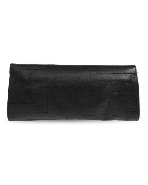 Jimmy Choo Black Avenue Foldover Clutch Bag