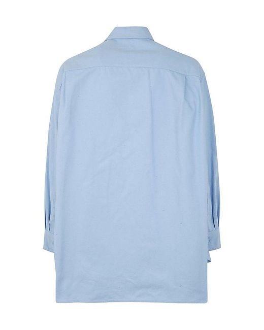 Raf Simons Blue Oversized Denim Shirt: Cotton for men