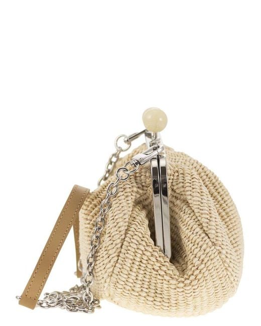 Weekend by Maxmara Natural Chain Link Small Clutch Bag