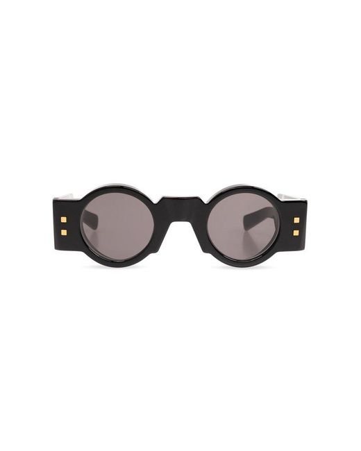 BALMAIN EYEWEAR Black Round Frame Sunglasses